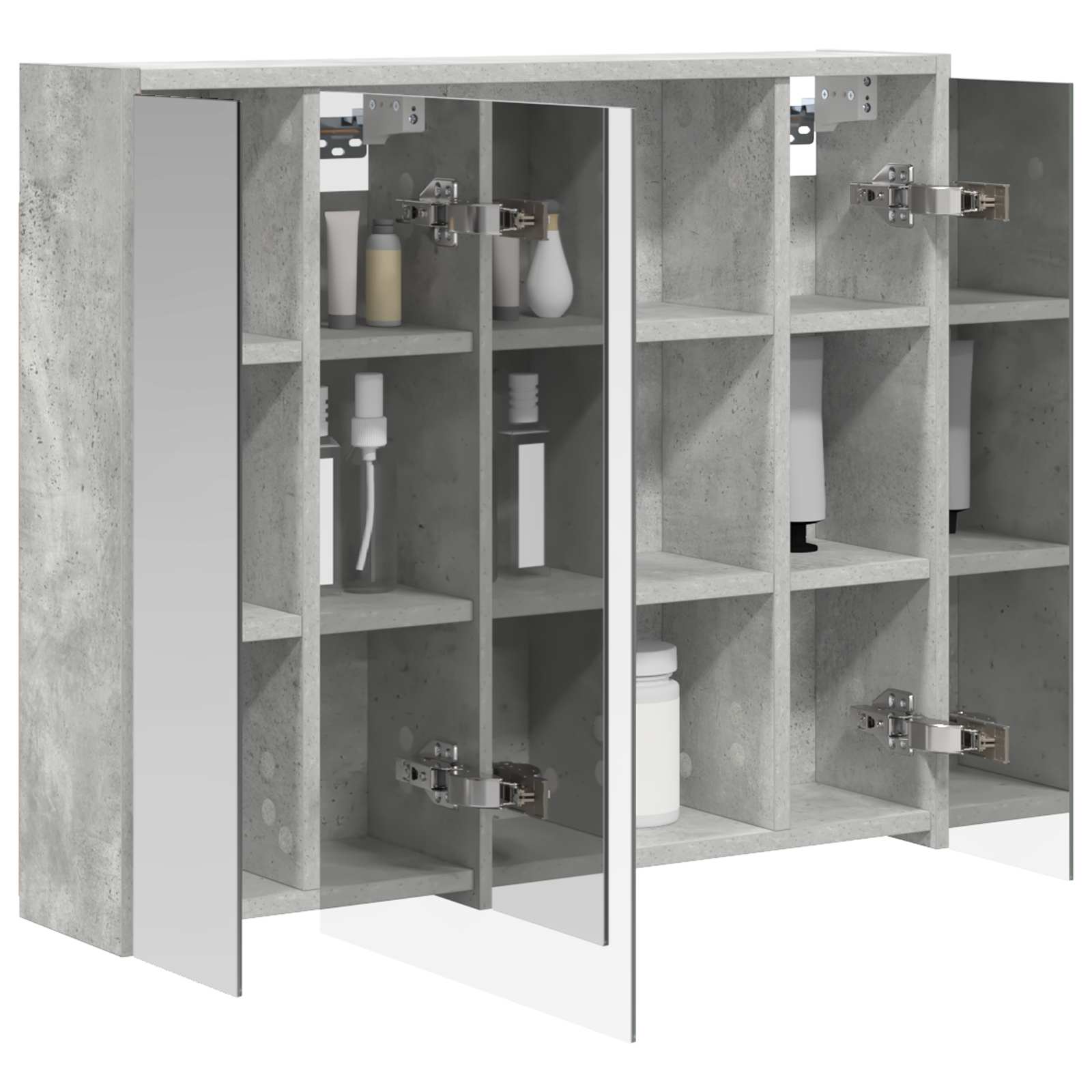 Badezimmerspiegelschrank Beton Grau 73,5 x 16 x 62,5 cm