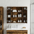 Badezimmerspiegelschrank Geräucherte Eiche 73,5 x 16 x 62,5 cm