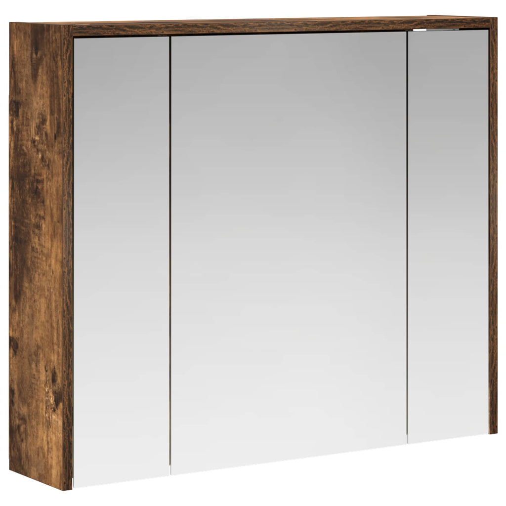 Badezimmerspiegelschrank Geräucherte Eiche 73,5 x 16 x 62,5 cm