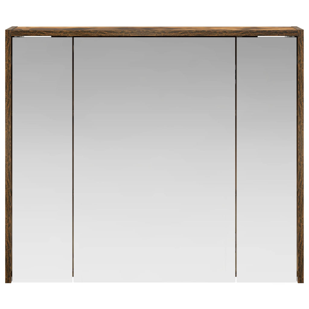 Badezimmerspiegelschrank Geräucherte Eiche 73,5 x 16 x 62,5 cm