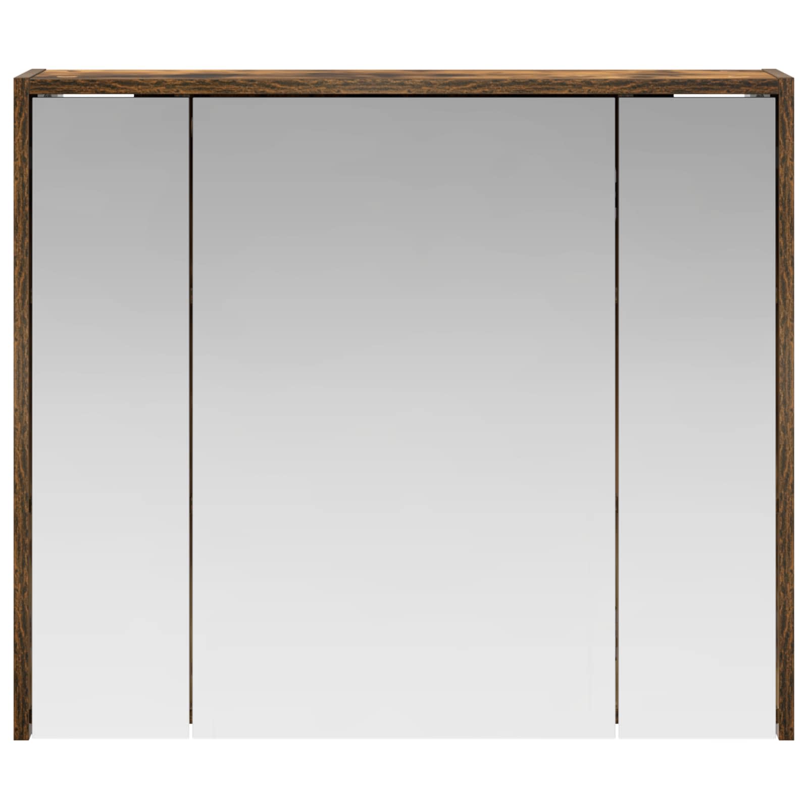 Badezimmerspiegelschrank Geräucherte Eiche 73,5 x 16 x 62,5 cm
