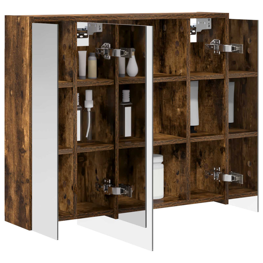 Badezimmerspiegelschrank Geräucherte Eiche 73,5 x 16 x 62,5 cm