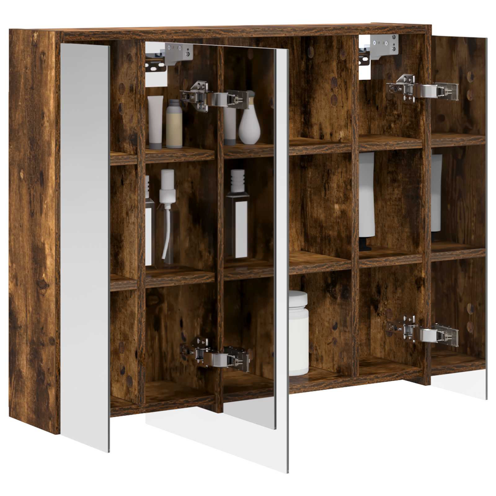 Badezimmerspiegelschrank Geräucherte Eiche 73,5 x 16 x 62,5 cm