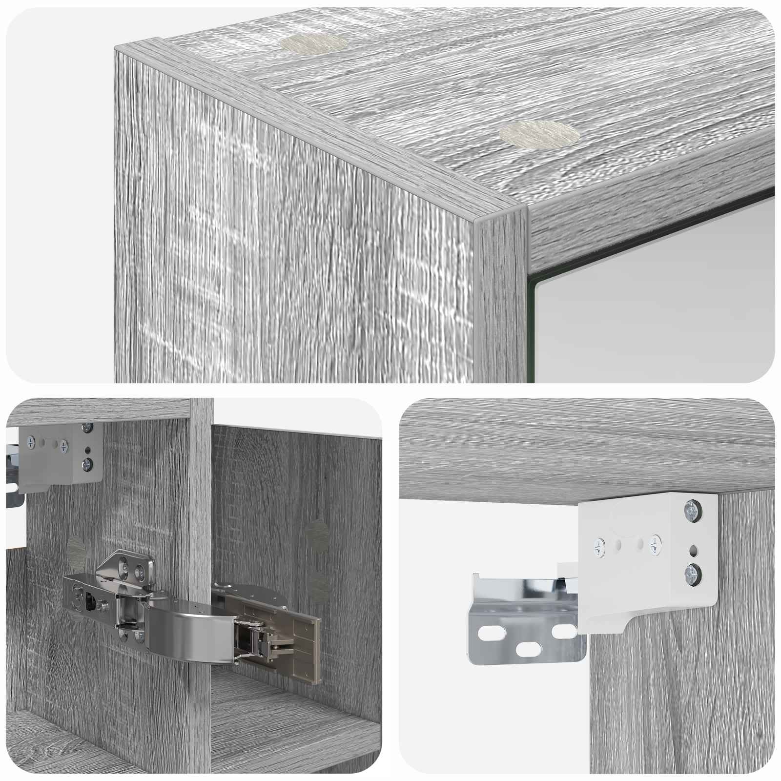 Badezimmerspiegelschrank Graues Sonoma 73,5 x 16 x 62,5 cm