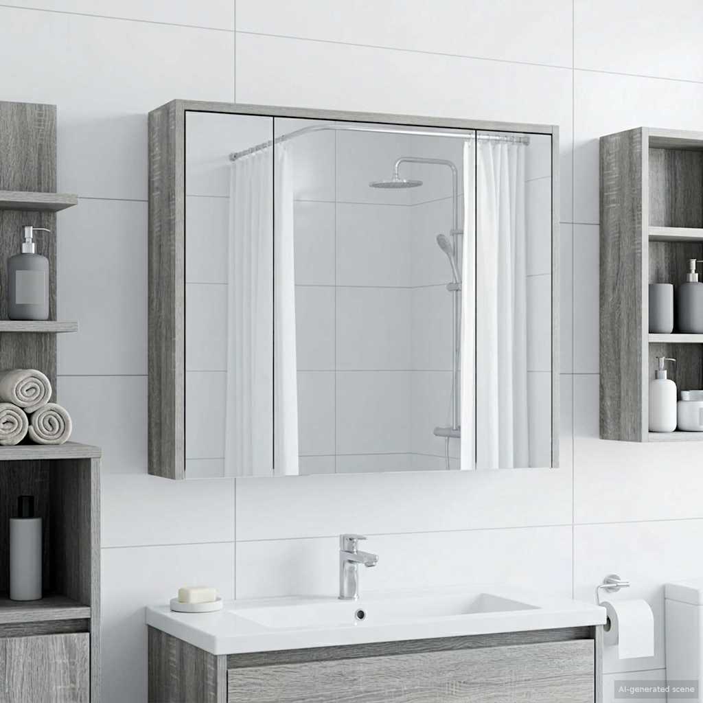 Badezimmerspiegelschrank Graues Sonoma 73,5 x 16 x 62,5 cm