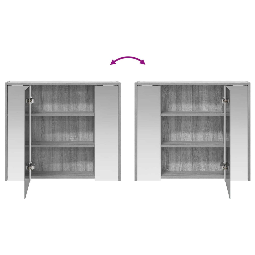 Badezimmerspiegelschrank Graues Sonoma 73,5 x 16 x 62,5 cm