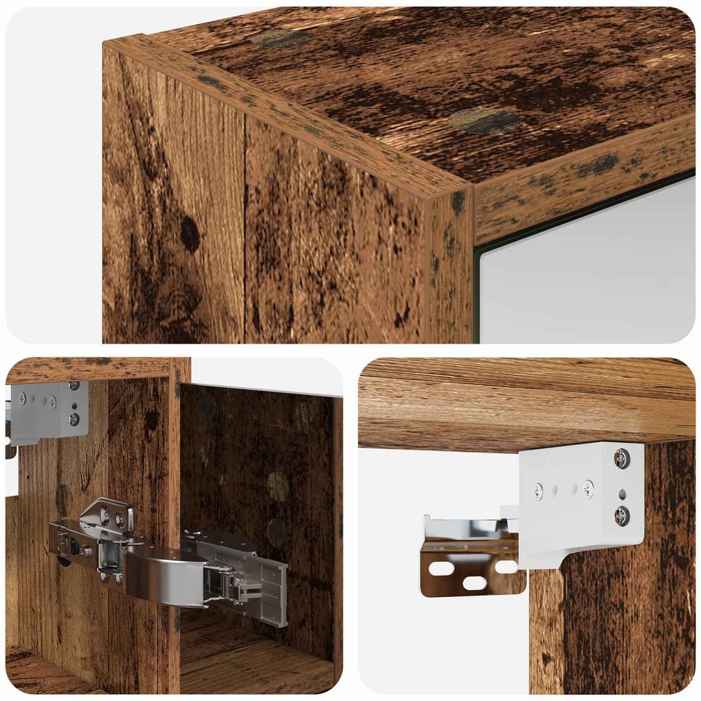 Badezimmerspiegelschrank Altholz 73,5 x 16 x 62,5 cm