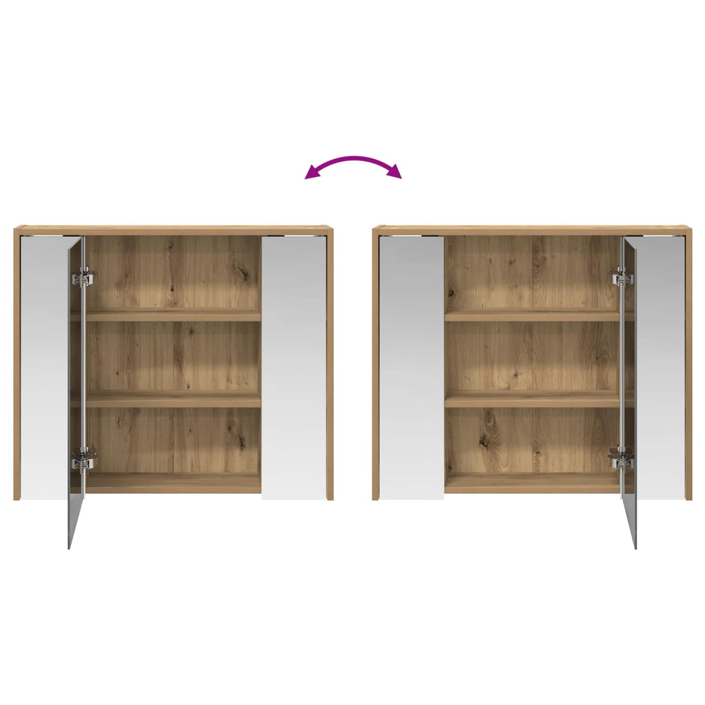 Badezimmerspiegelschrank Kunsthandwerk Eiche