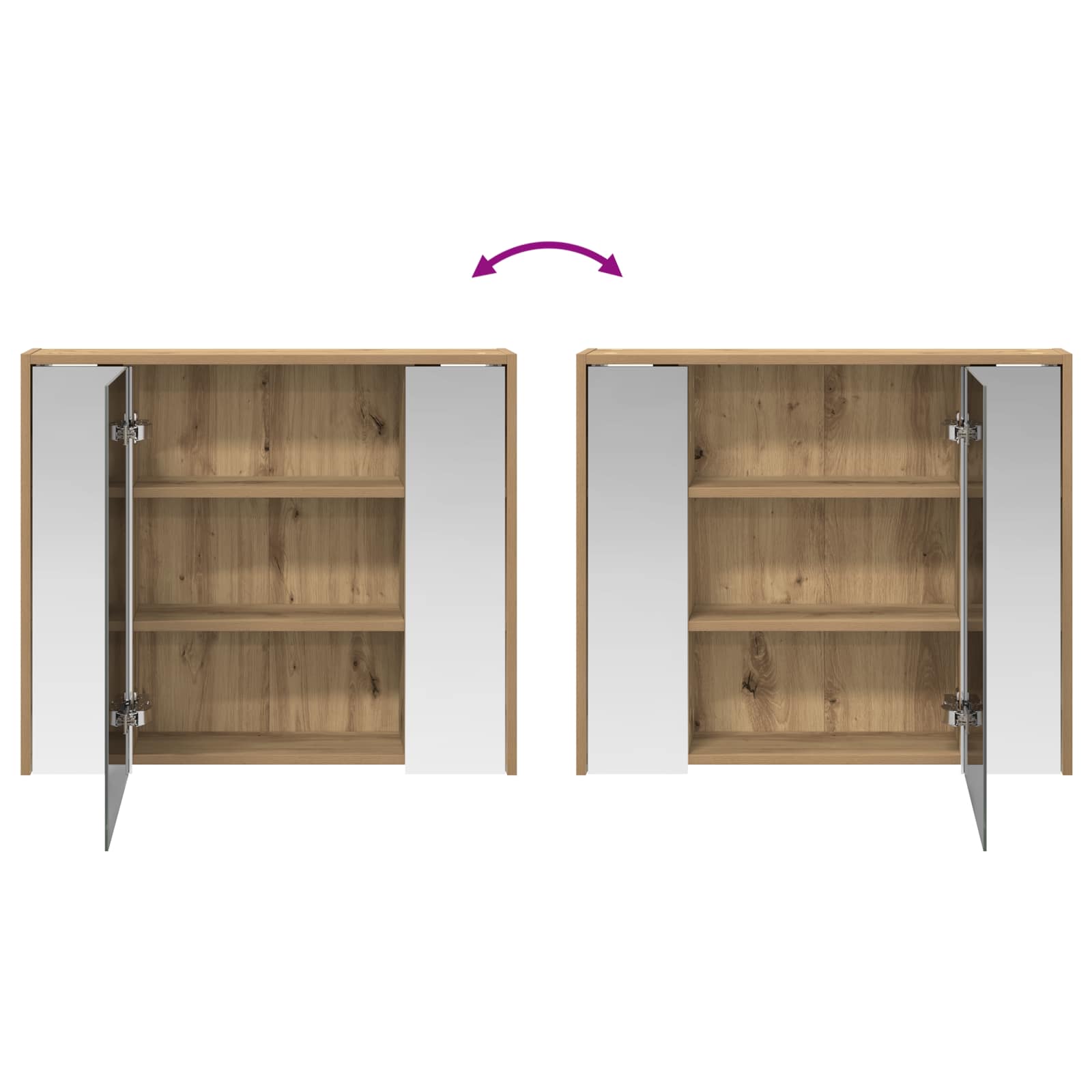 Badezimmerspiegelschrank Kunsthandwerk Eiche