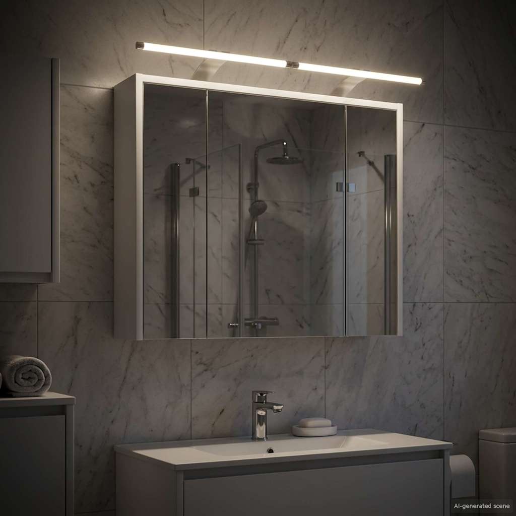 Badezimmerspiegelschrank Weiß 73,5 x 16 x 62,5 cm Holzwerkstoff