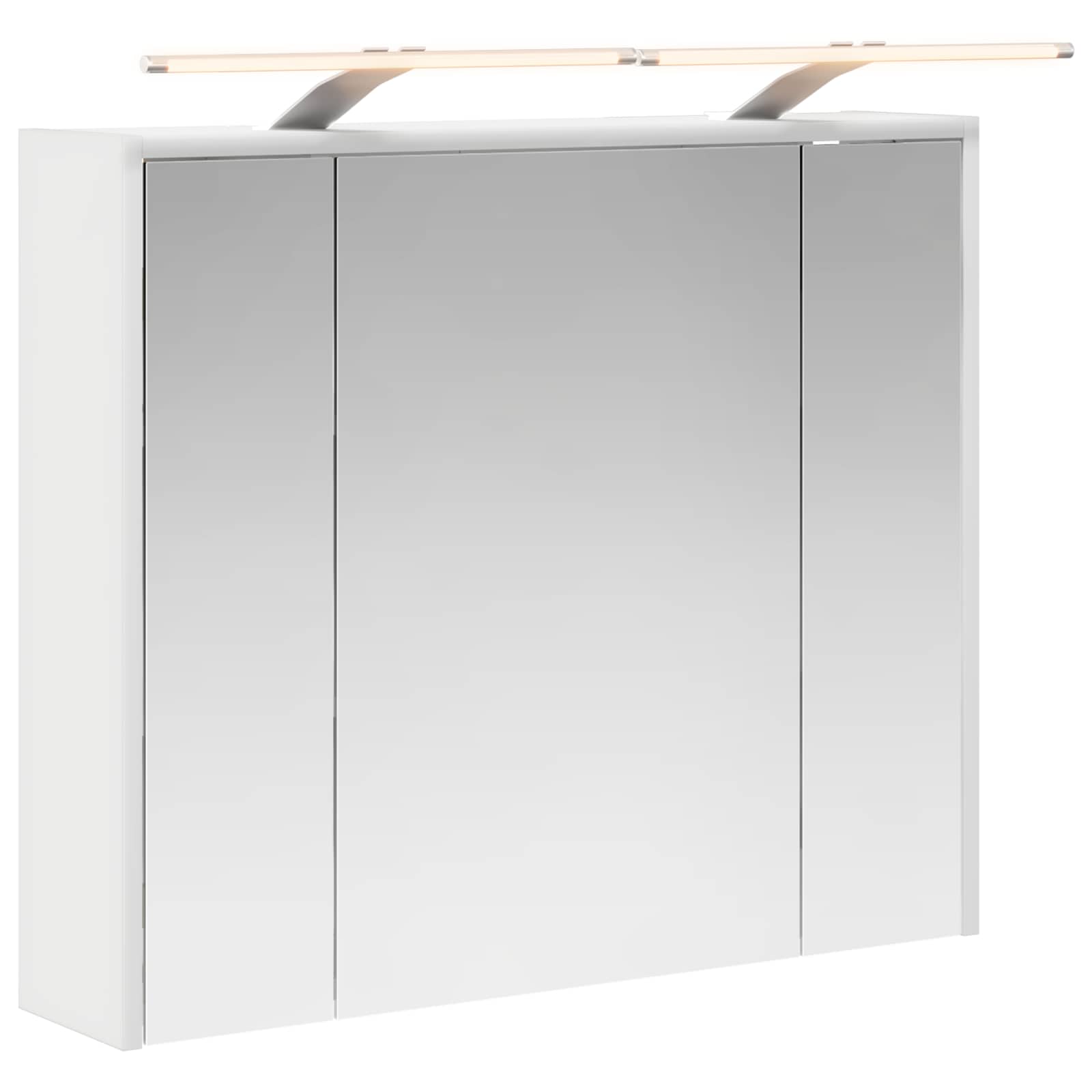 Badezimmerspiegelschrank Weiß 73,5 x 16 x 62,5 cm Holzwerkstoff