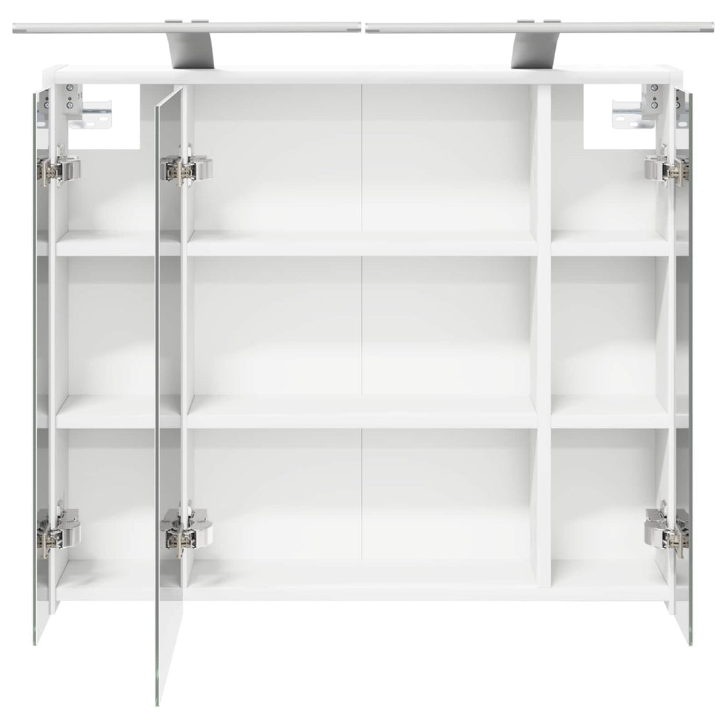Badezimmerspiegelschrank Weiß 73,5 x 16 x 62,5 cm Holzwerkstoff