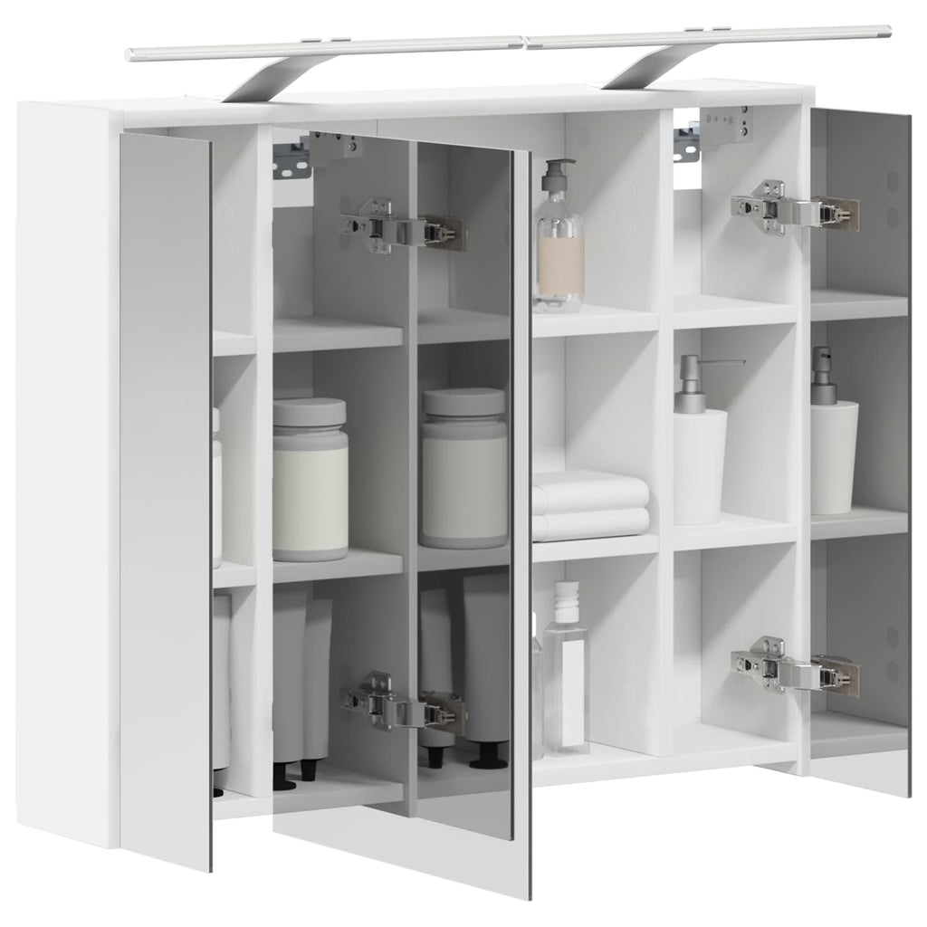 Badezimmerspiegelschrank Weiß 73,5 x 16 x 62,5 cm Holzwerkstoff
