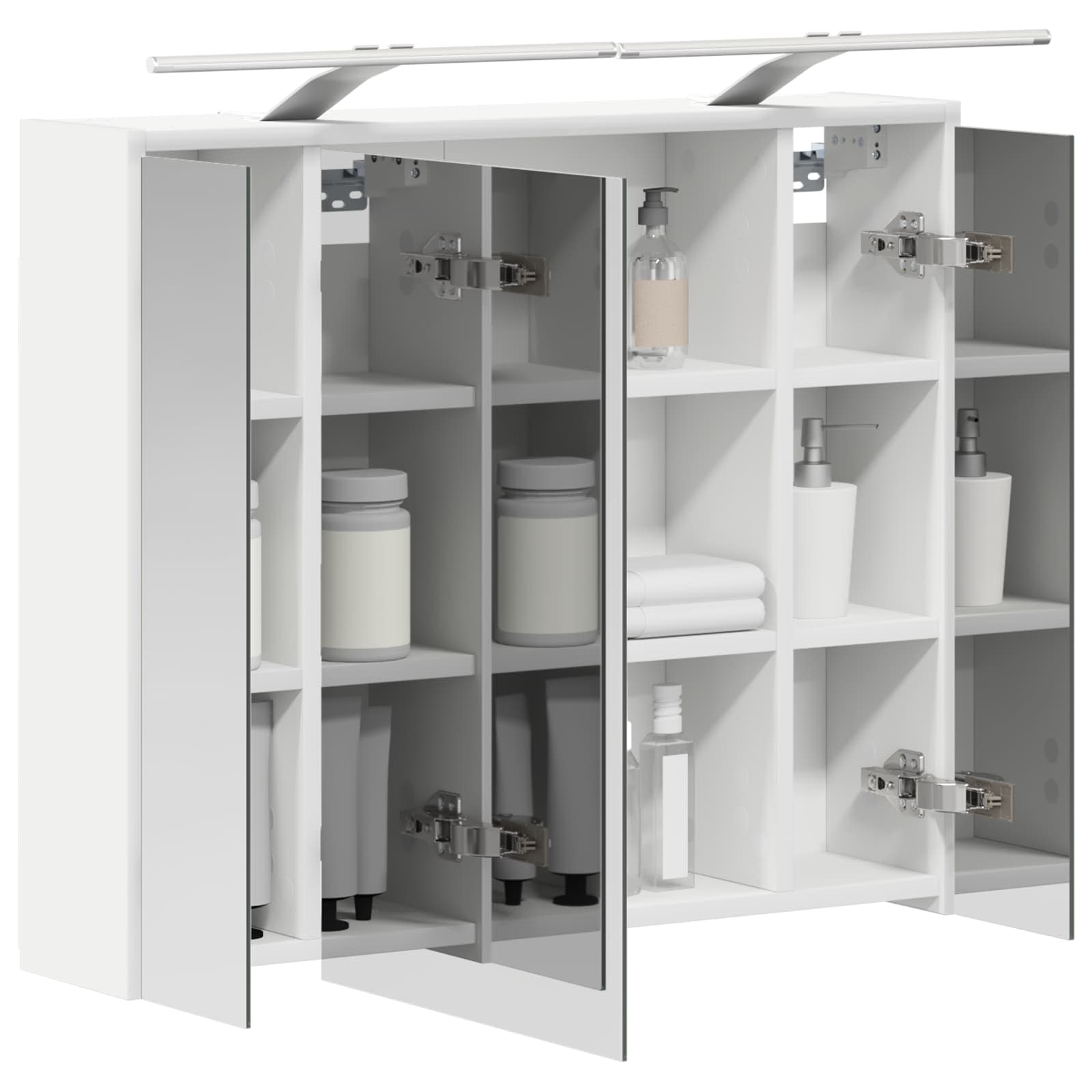 Badezimmerspiegelschrank Weiß 73,5 x 16 x 62,5 cm Holzwerkstoff