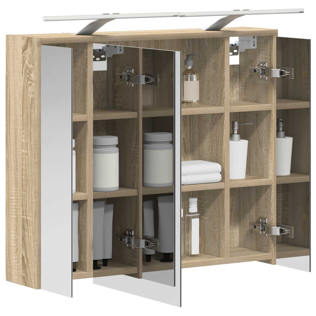 Badezimmerspiegelschrank Sonoma-Eiche 73,5 x 16 x 62,5 cm