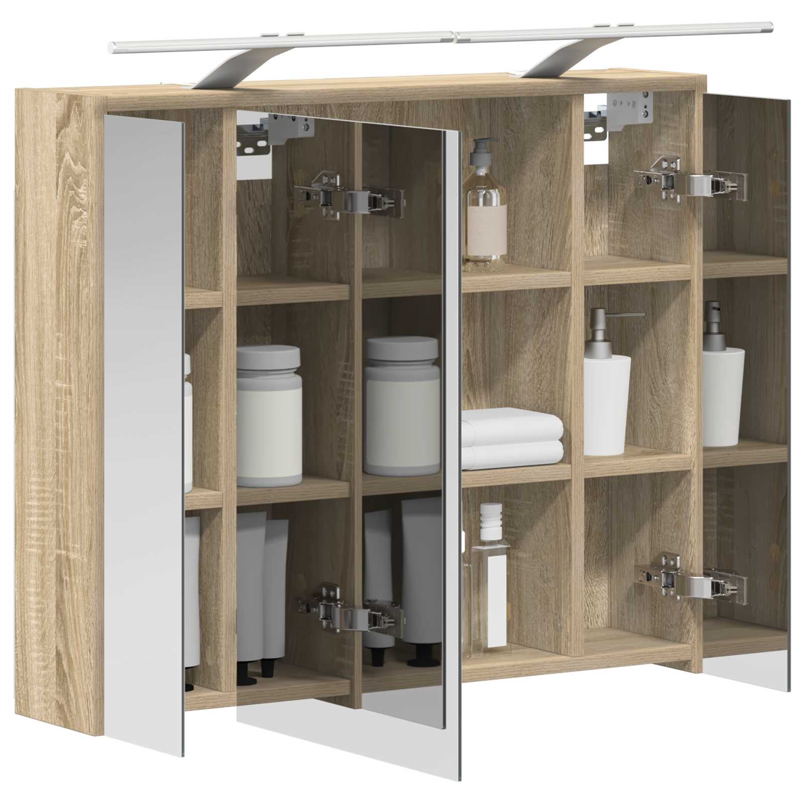 Badezimmerspiegelschrank Sonoma-Eiche 73,5 x 16 x 62,5 cm