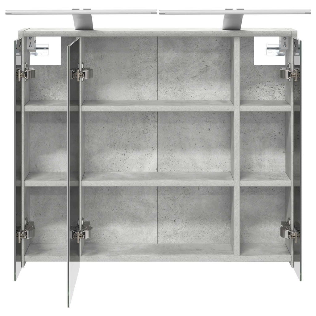 Badezimmerspiegelschrank Beton Grau 73,5 x 16 x 62,5 cm