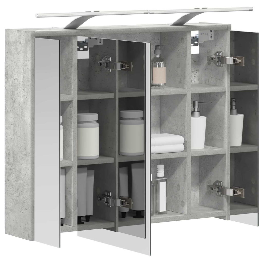 Badezimmerspiegelschrank Beton Grau 73,5 x 16 x 62,5 cm