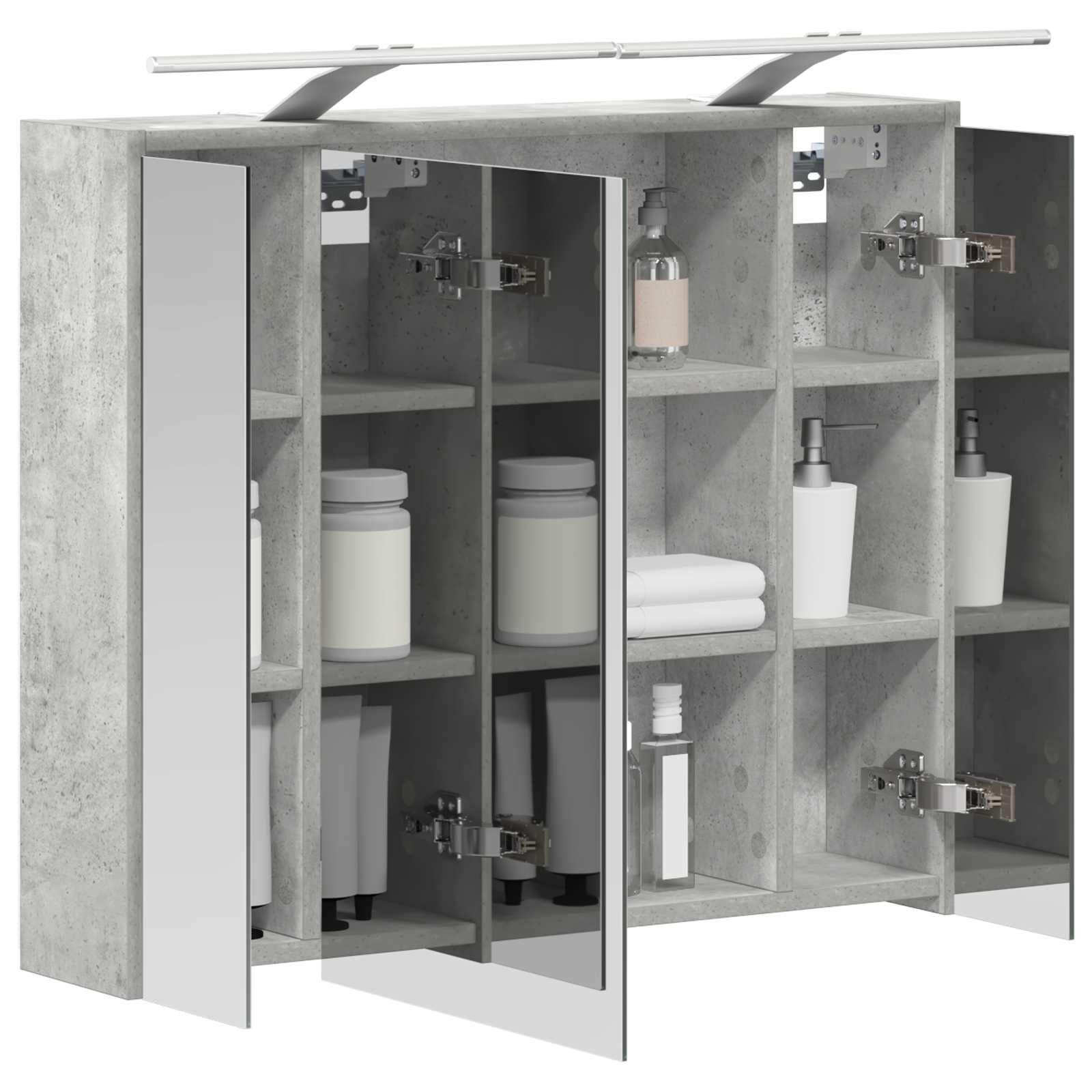 Badezimmerspiegelschrank Beton Grau 73,5 x 16 x 62,5 cm