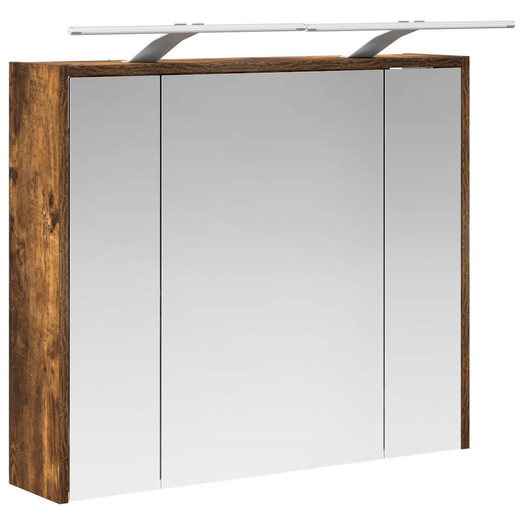 Badezimmerspiegelschrank Geräucherte Eiche 73,5 x 16 x 62,5 cm