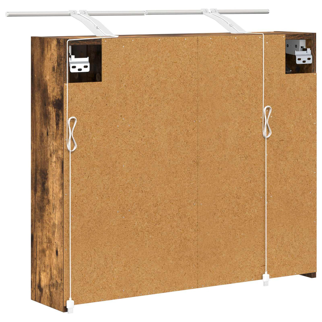 Badezimmerspiegelschrank Geräucherte Eiche 73,5 x 16 x 62,5 cm