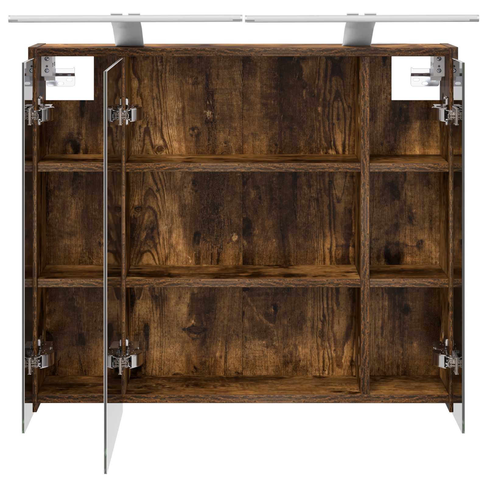 Badezimmerspiegelschrank Geräucherte Eiche 73,5 x 16 x 62,5 cm