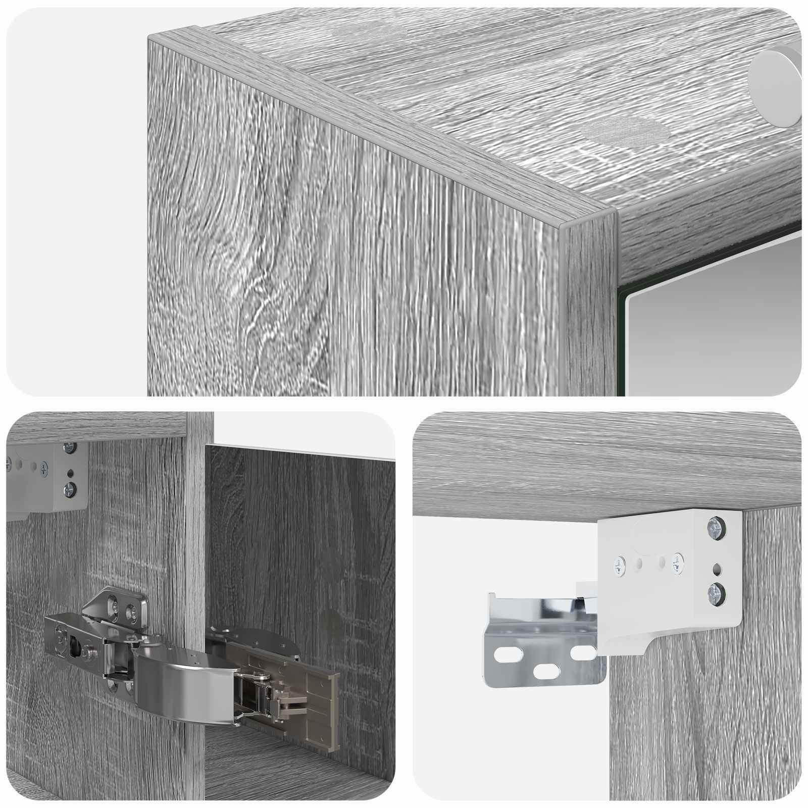 Badezimmerspiegelschrank Graues Sonoma 73,5 x 16 x 62,5 cm