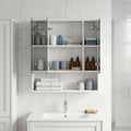 Badezimmerspiegelschrank Weiß 60 x 14.5 x 70 cm Holzwerkstoff