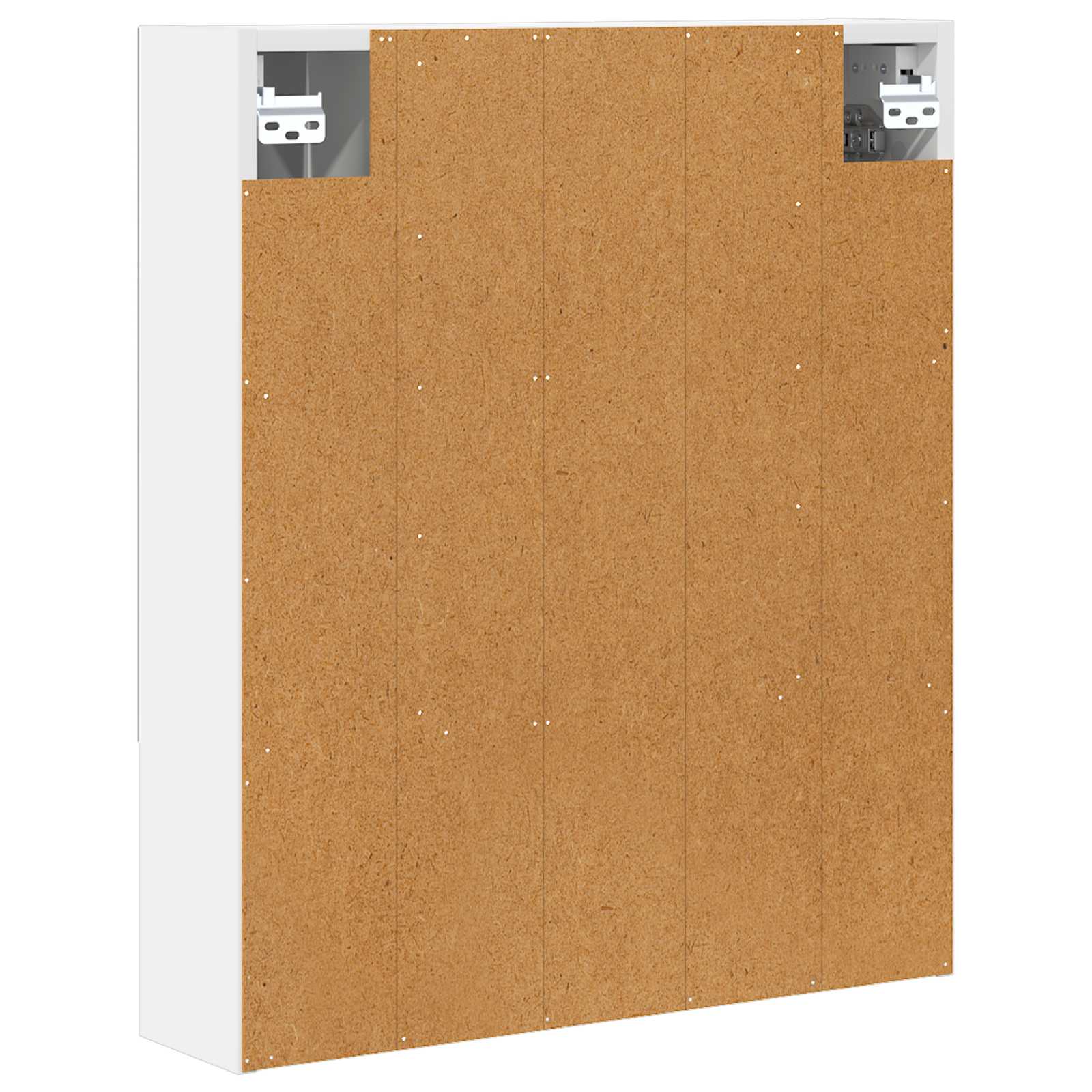 Badezimmerspiegelschrank Weiß 60 x 14.5 x 70 cm Holzwerkstoff