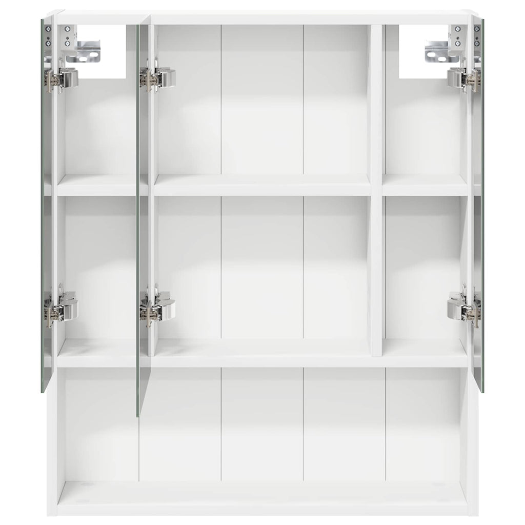 Badezimmerspiegelschrank Weiß 60 x 14.5 x 70 cm Holzwerkstoff
