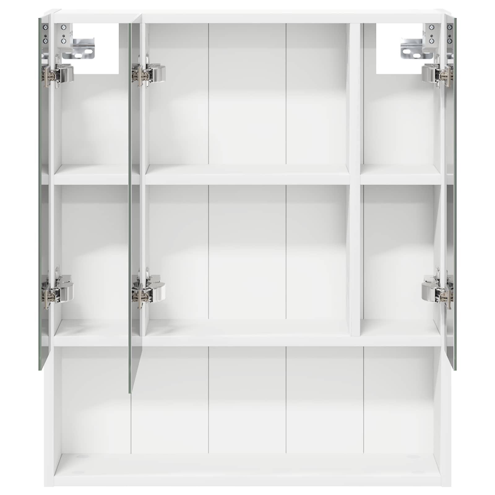 Badezimmerspiegelschrank Weiß 60 x 14.5 x 70 cm Holzwerkstoff