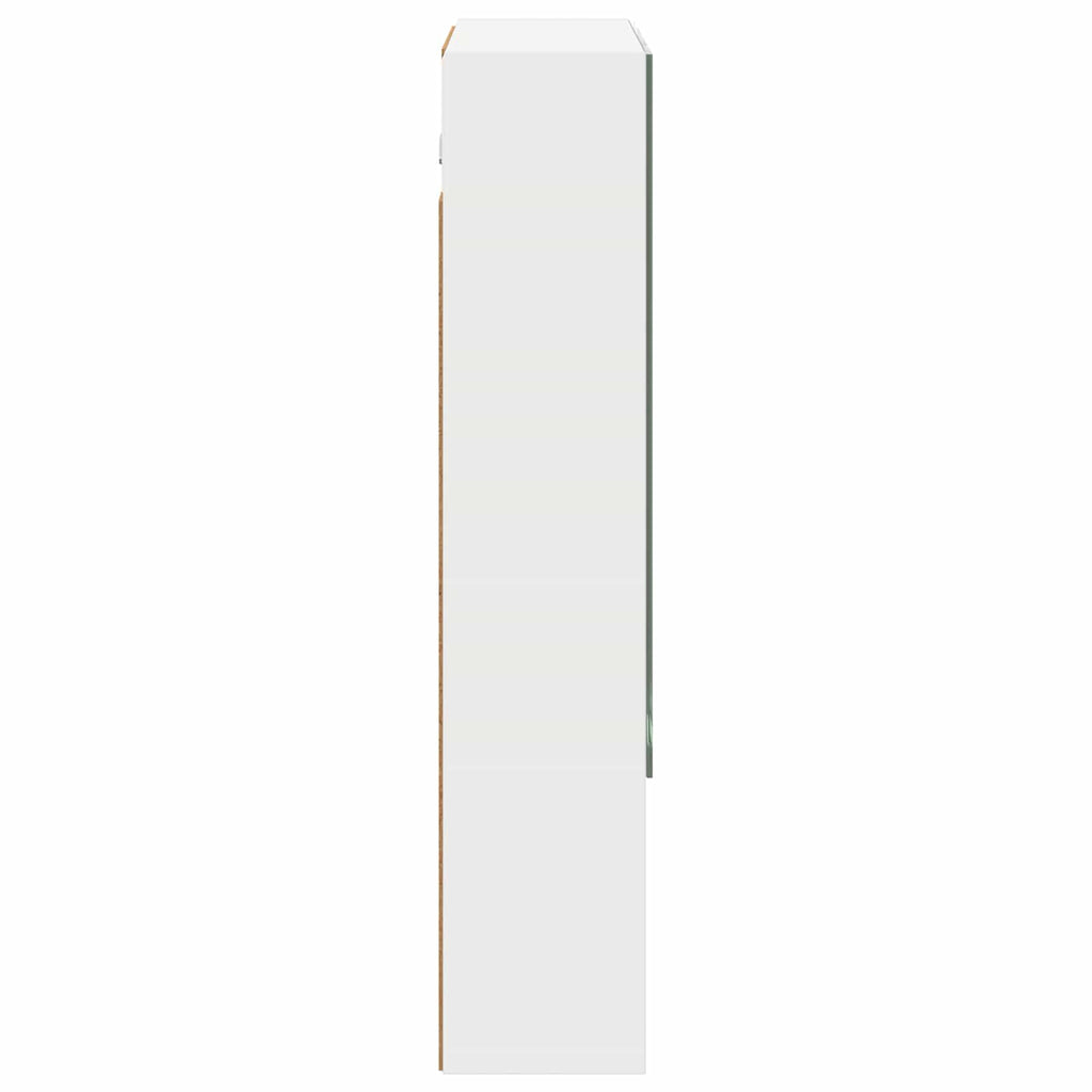 Badezimmerspiegelschrank Weiß 60 x 14.5 x 70 cm Holzwerkstoff