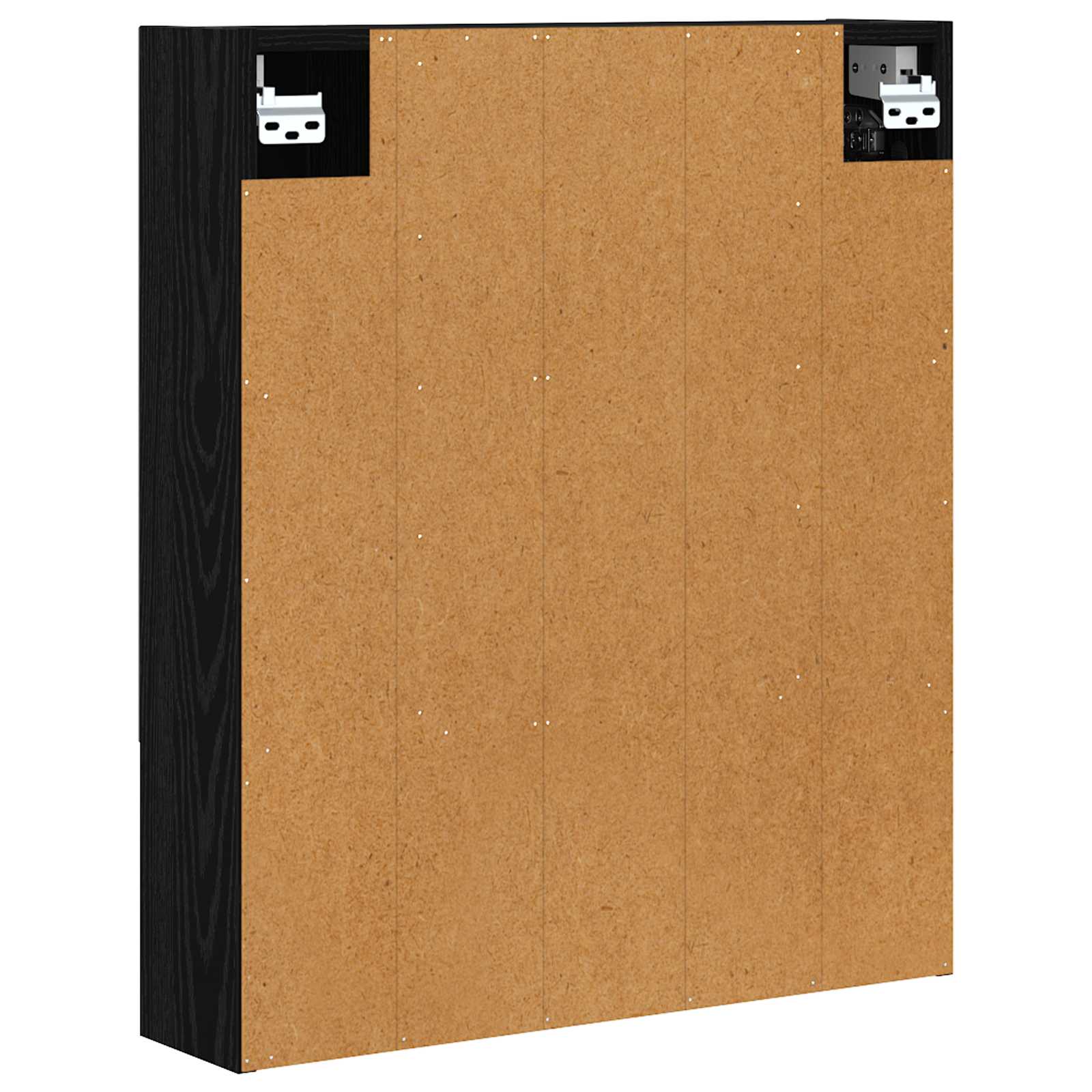 Badezimmerspiegelschrank Schwarz Eichen-Optik 60 x 14.5 x 70 cm