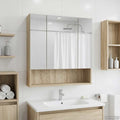 Badezimmerspiegelschrank mit Tür Sonoma-Eiche 60 x 14.5 x 70 cm