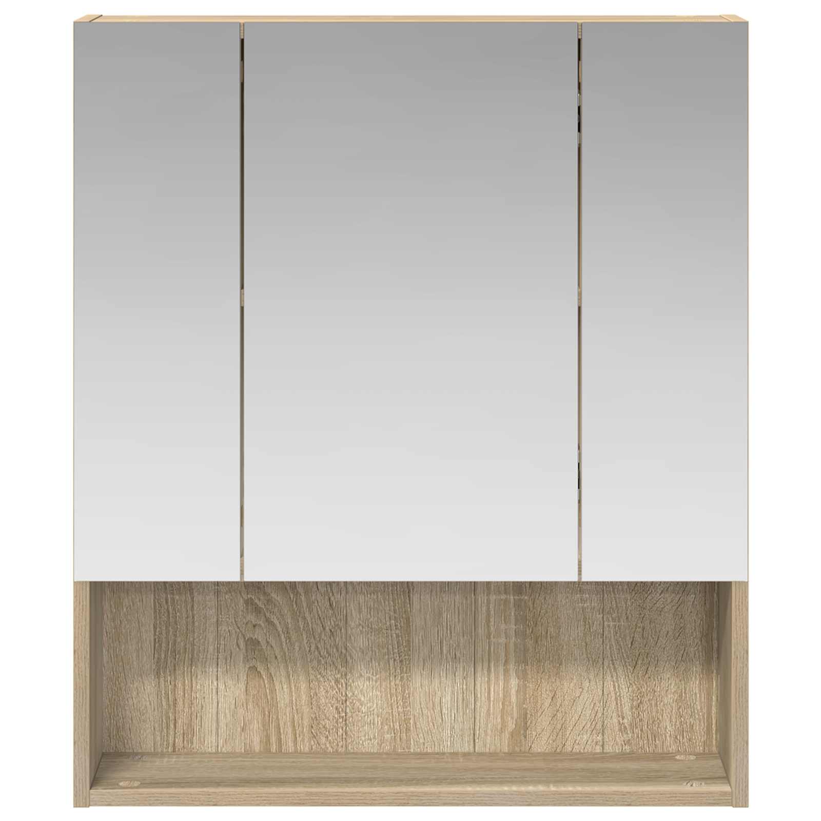 Badezimmerspiegelschrank mit Tür Sonoma-Eiche 60 x 14.5 x 70 cm