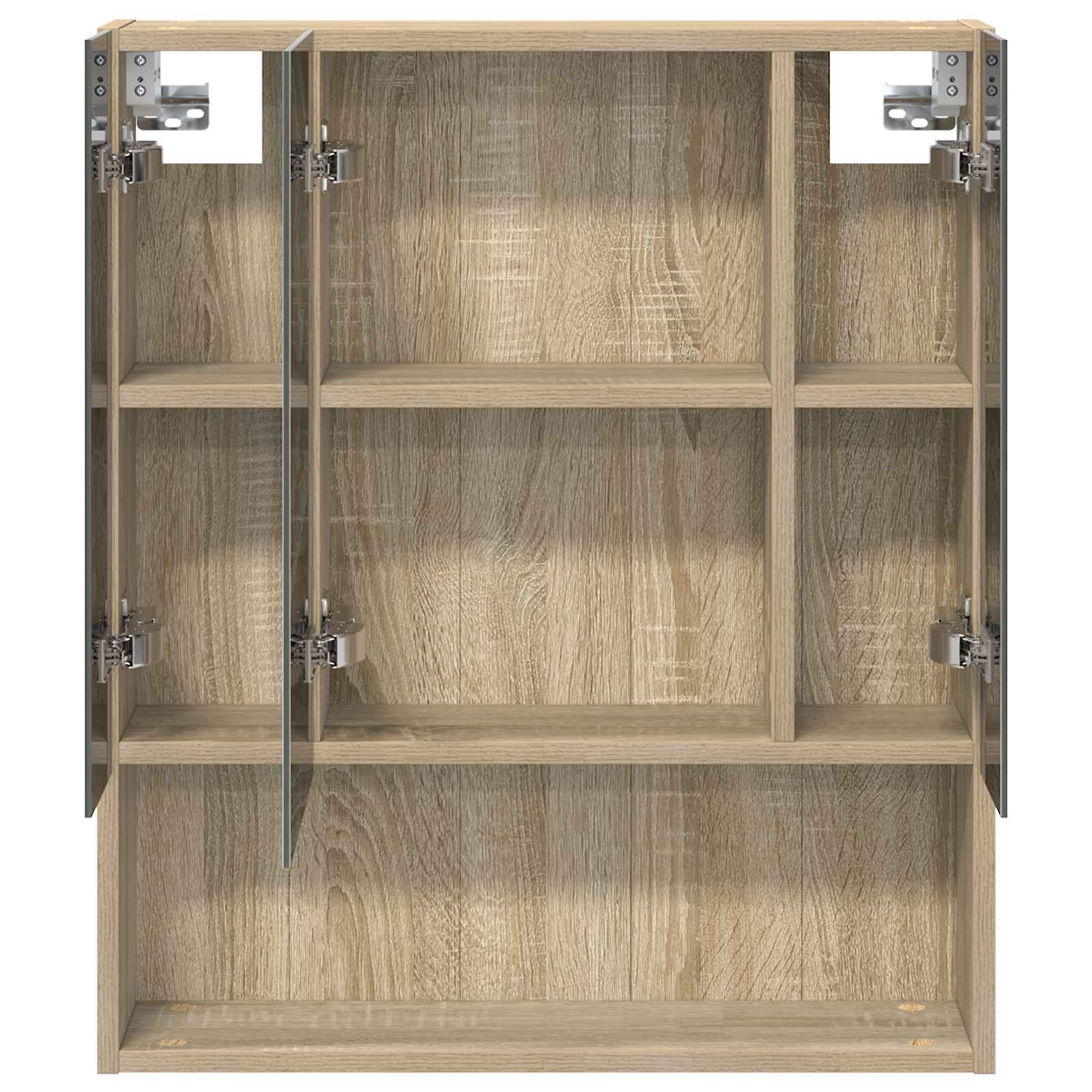 Badezimmerspiegelschrank mit Tür Sonoma-Eiche 60 x 14.5 x 70 cm