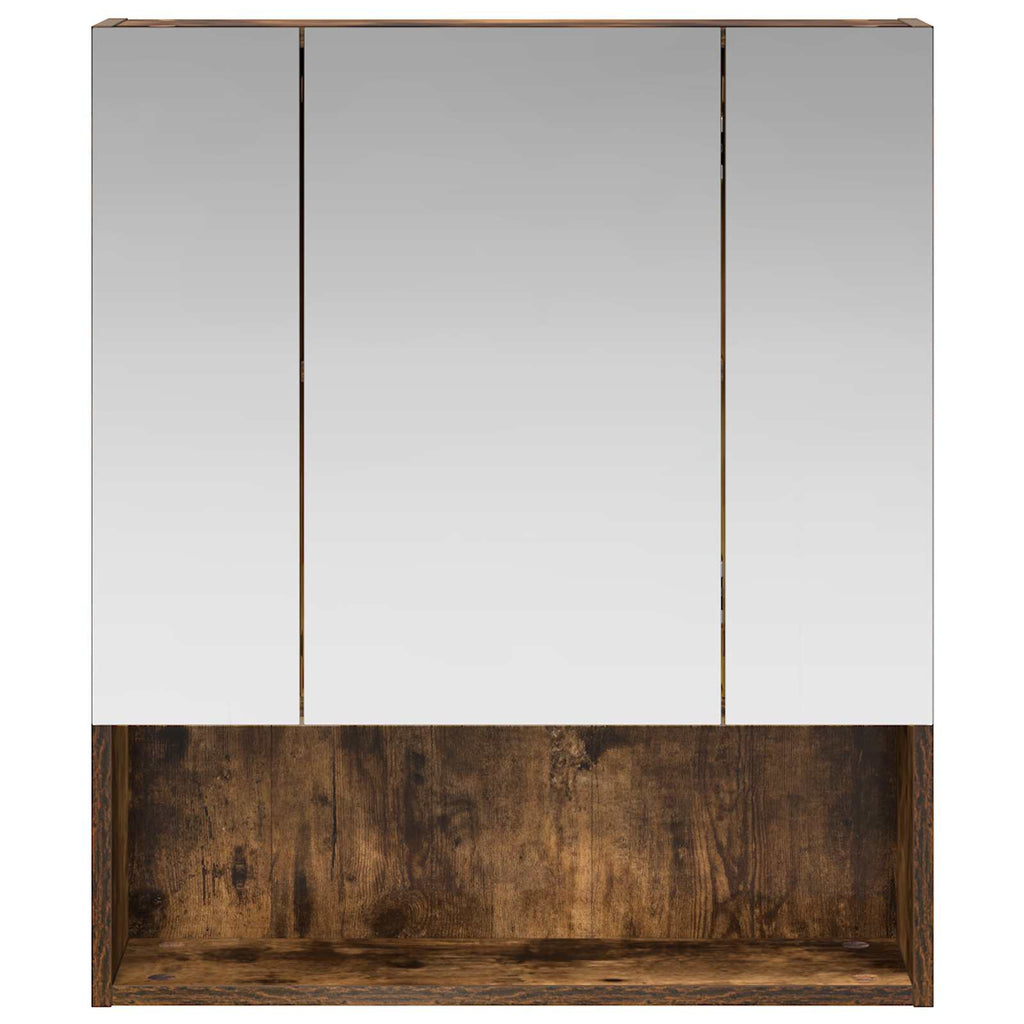 Badezimmerspiegelschrank Geräucherte Eiche 60 x 14.5 x 70 cm