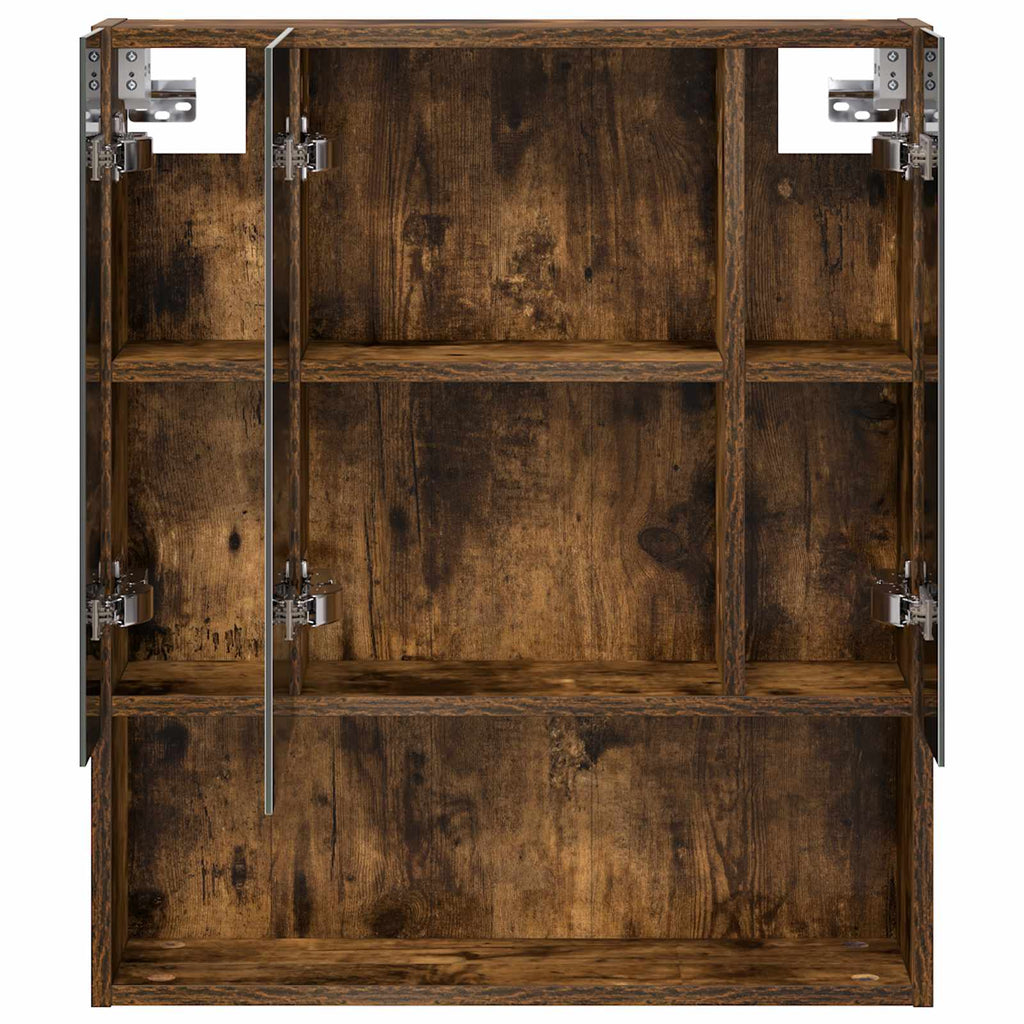 Badezimmerspiegelschrank Geräucherte Eiche 60 x 14.5 x 70 cm