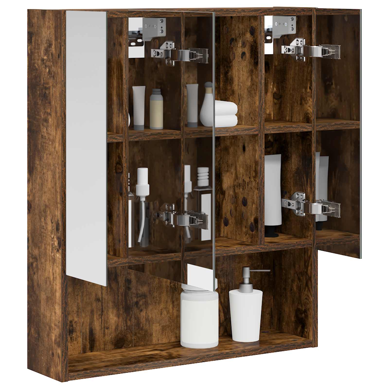 Badezimmerspiegelschrank Geräucherte Eiche 60 x 14.5 x 70 cm
