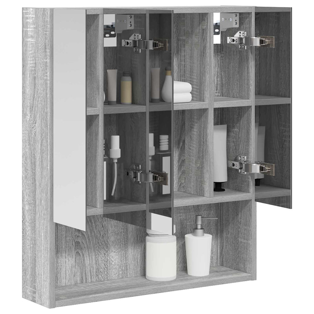 Badezimmerspiegelschrank Graues Sonoma 60 x 14.5 x 70 cm