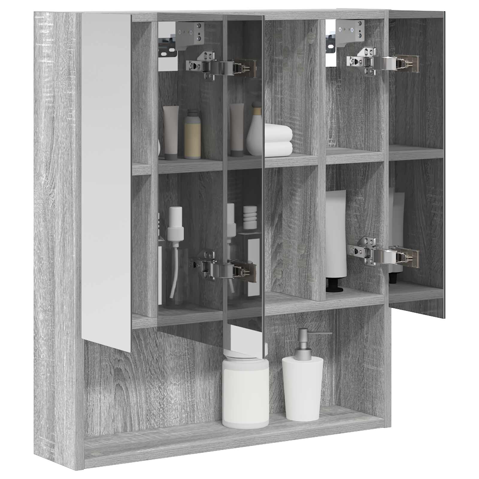 Badezimmerspiegelschrank Graues Sonoma 60 x 14.5 x 70 cm