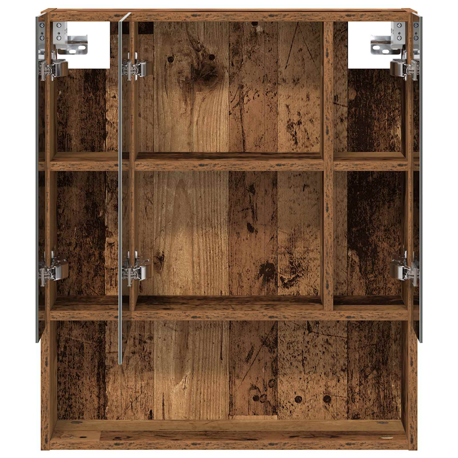 Badezimmerspiegelschrank mit Regal Altholz 60 x 14.5 x 70 cm