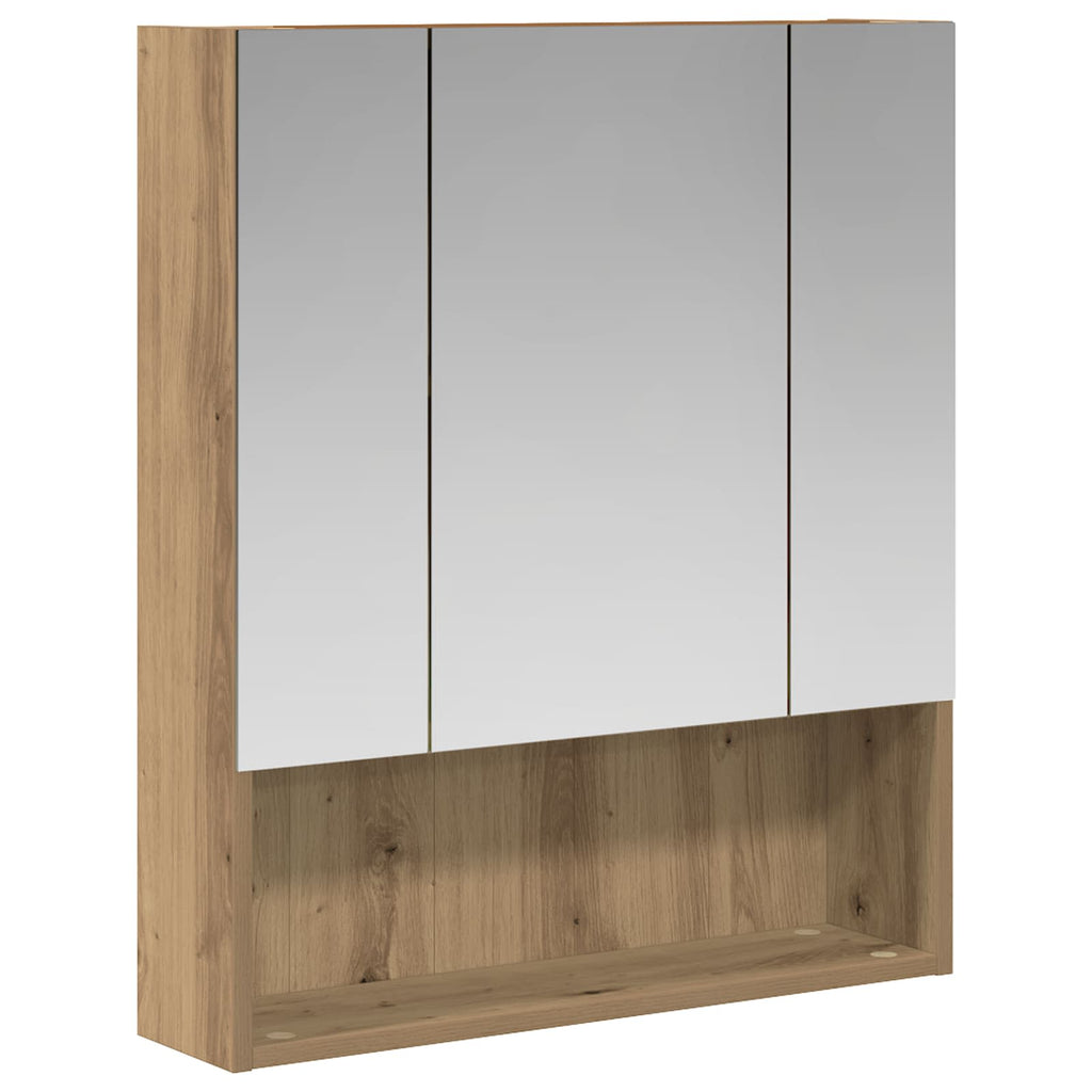 Badezimmerspiegelschrank Kunsthandwerk Eiche 60 x 14.5 x 70 cm
