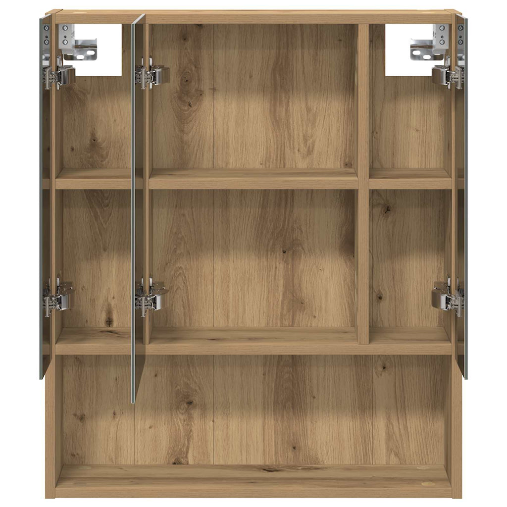 Badezimmerspiegelschrank Kunsthandwerk Eiche 60 x 14.5 x 70 cm