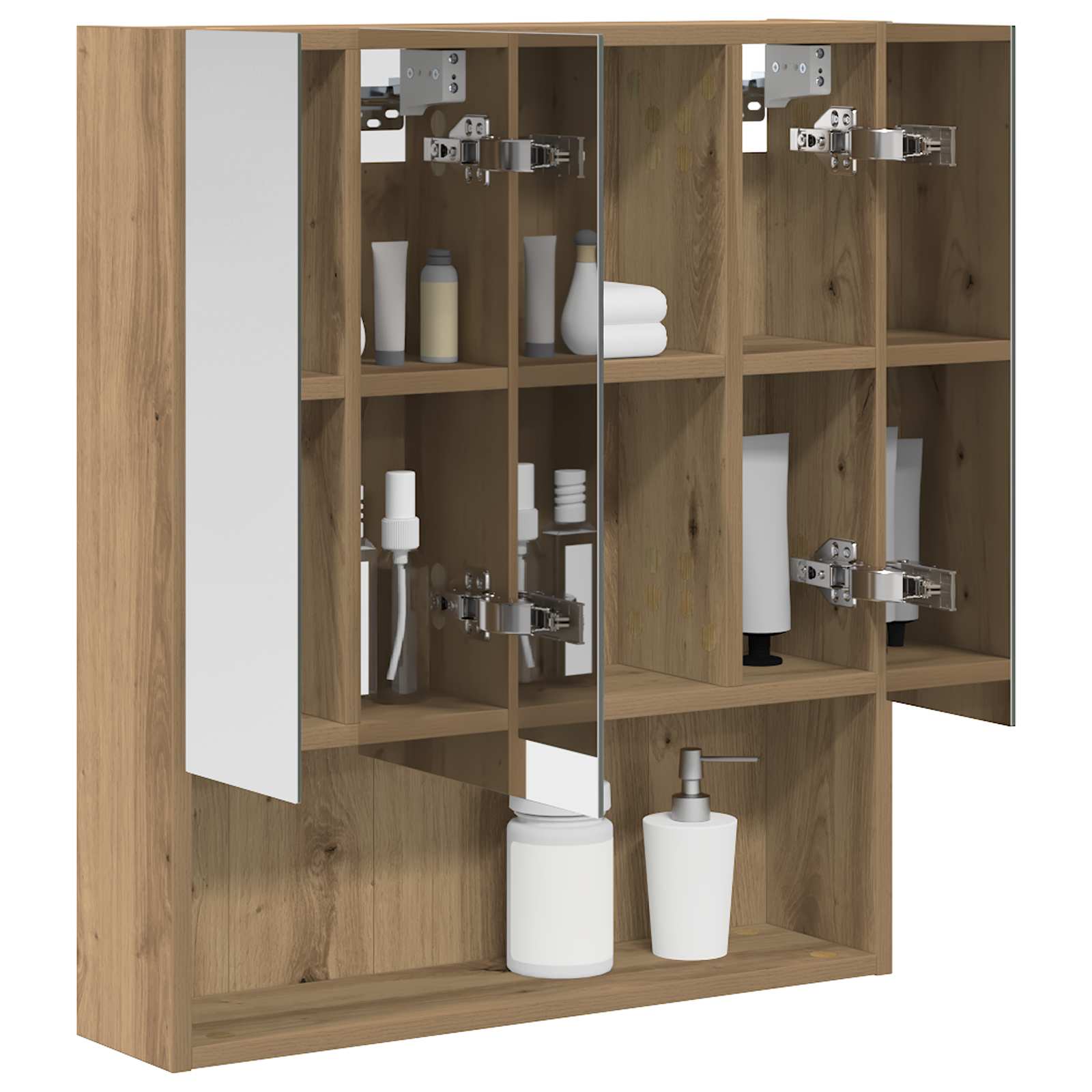 Badezimmerspiegelschrank Kunsthandwerk Eiche 60 x 14.5 x 70 cm