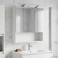 Badezimmerspiegelschrank Weiß 60 x 14.5 x 70 cm Holzwerkstoff