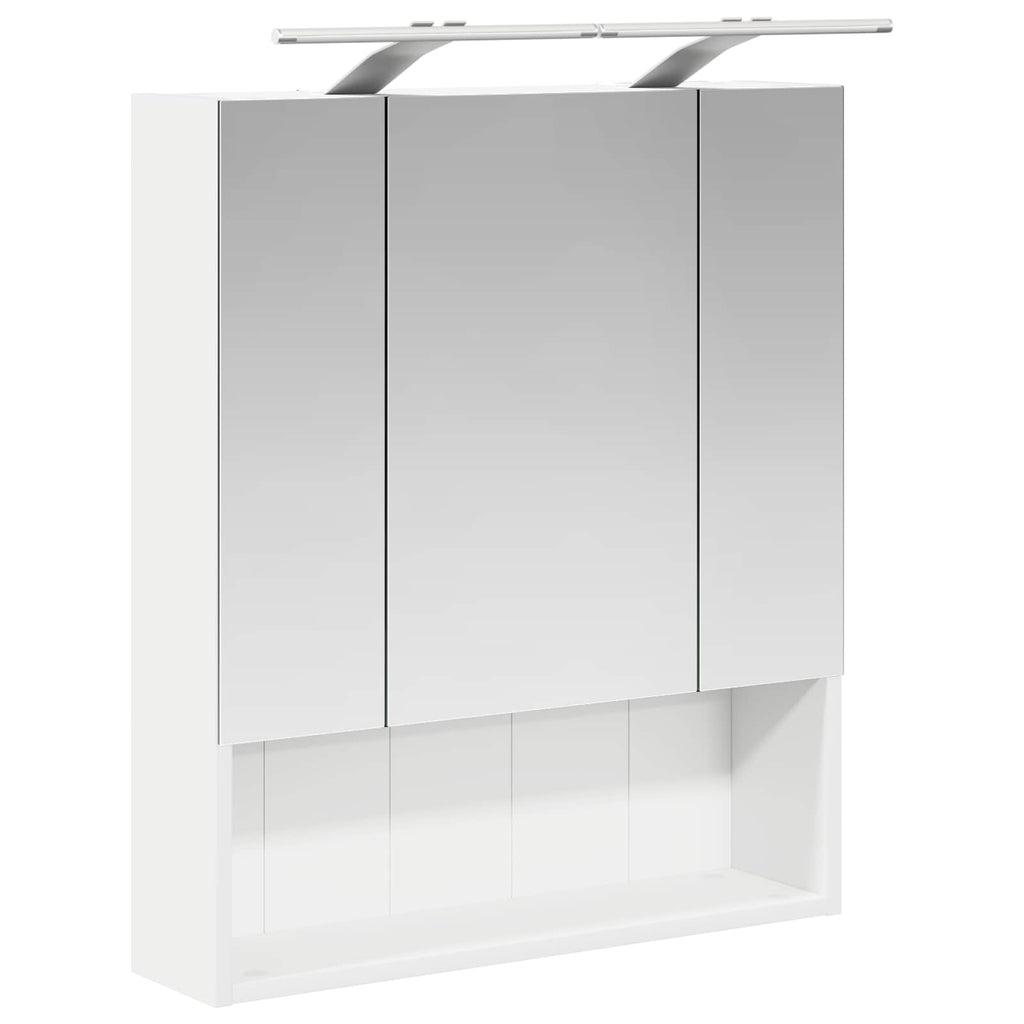 Badezimmerspiegelschrank Weiß 60 x 14.5 x 70 cm Holzwerkstoff
