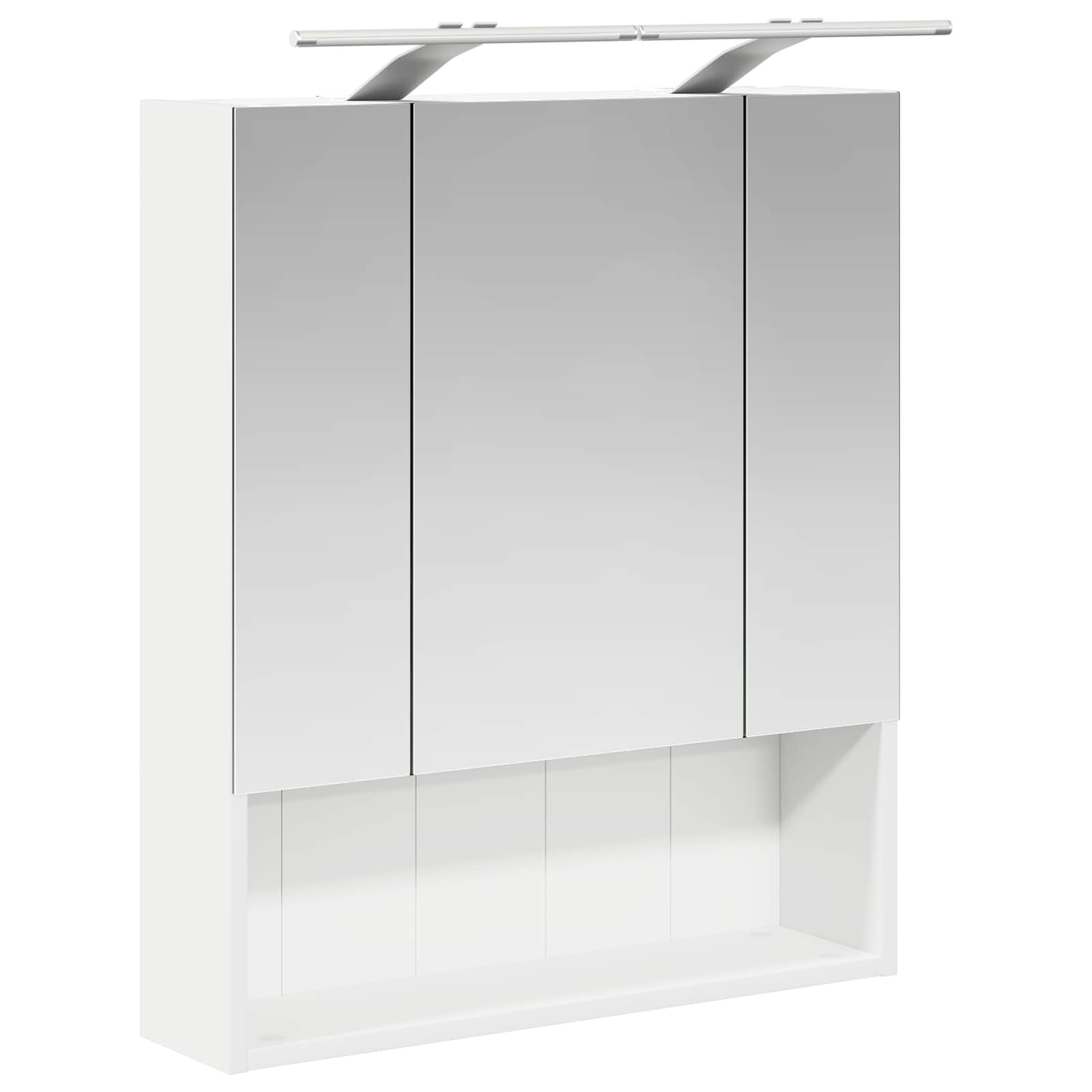 Badezimmerspiegelschrank Weiß 60 x 14.5 x 70 cm Holzwerkstoff
