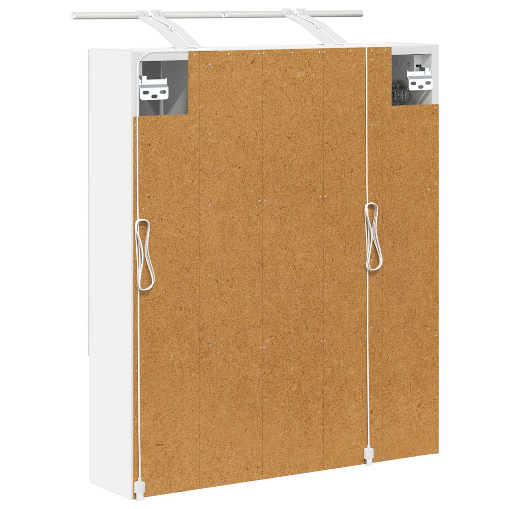 Badezimmerspiegelschrank Weiß 60 x 14.5 x 70 cm Holzwerkstoff