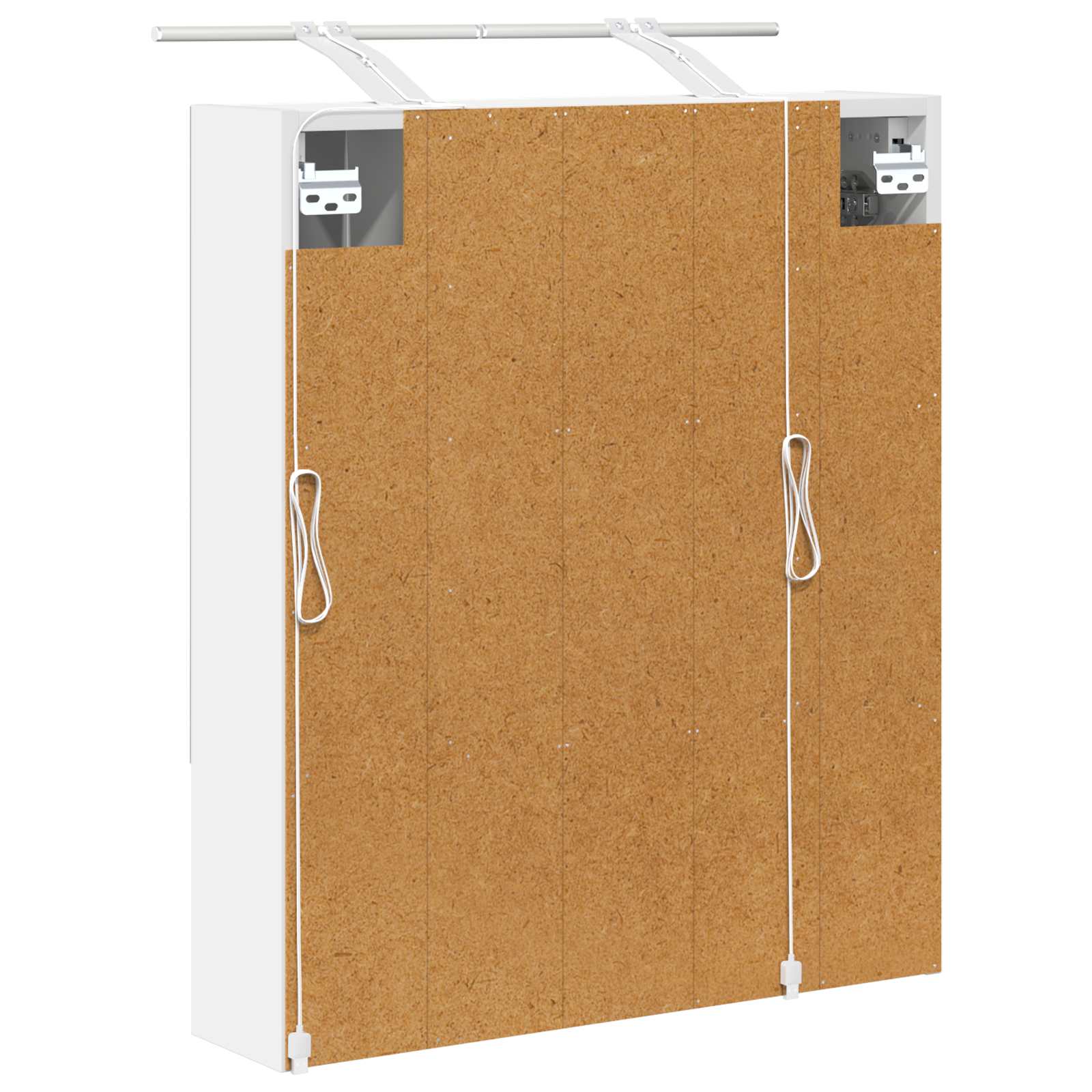 Badezimmerspiegelschrank Weiß 60 x 14.5 x 70 cm Holzwerkstoff